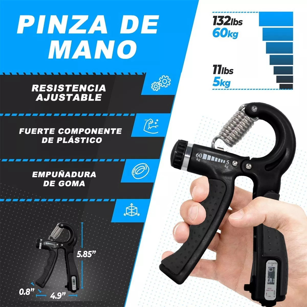 Hand Grip Force Set™ Ejercitadores de manos 5 en 1 – Menthol Store